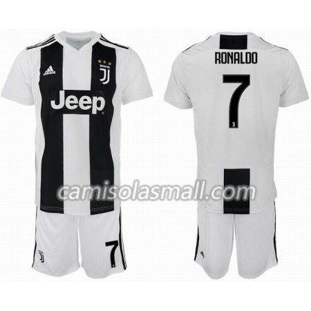 Camisolas Criança Juventus Ronaldo 7 1º Equipamento Principal 2018-2019